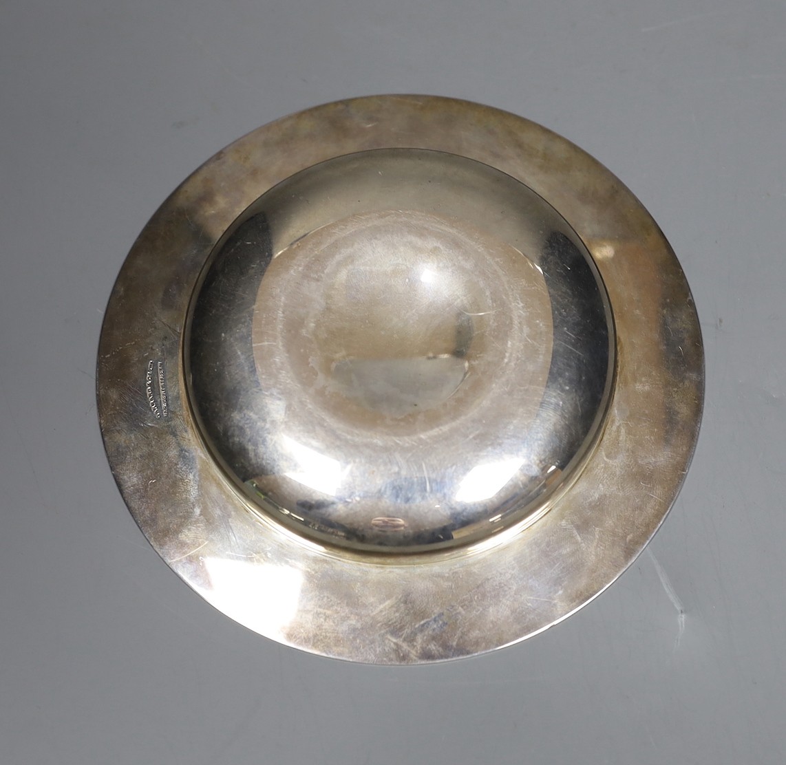 A modern silver armada dish by Garrard & Co, London, 1993, 15cm, 173 grams.